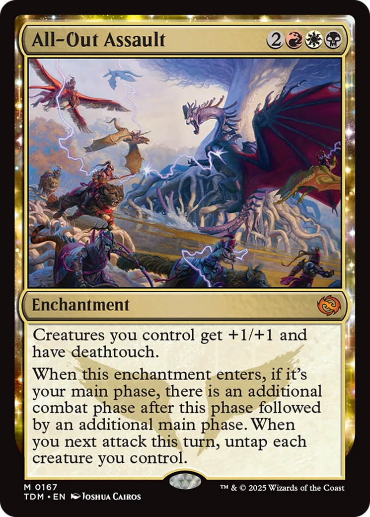 All-Out Assault (TDM-167) - Tarkir: Dragonstorm: (enchantment)