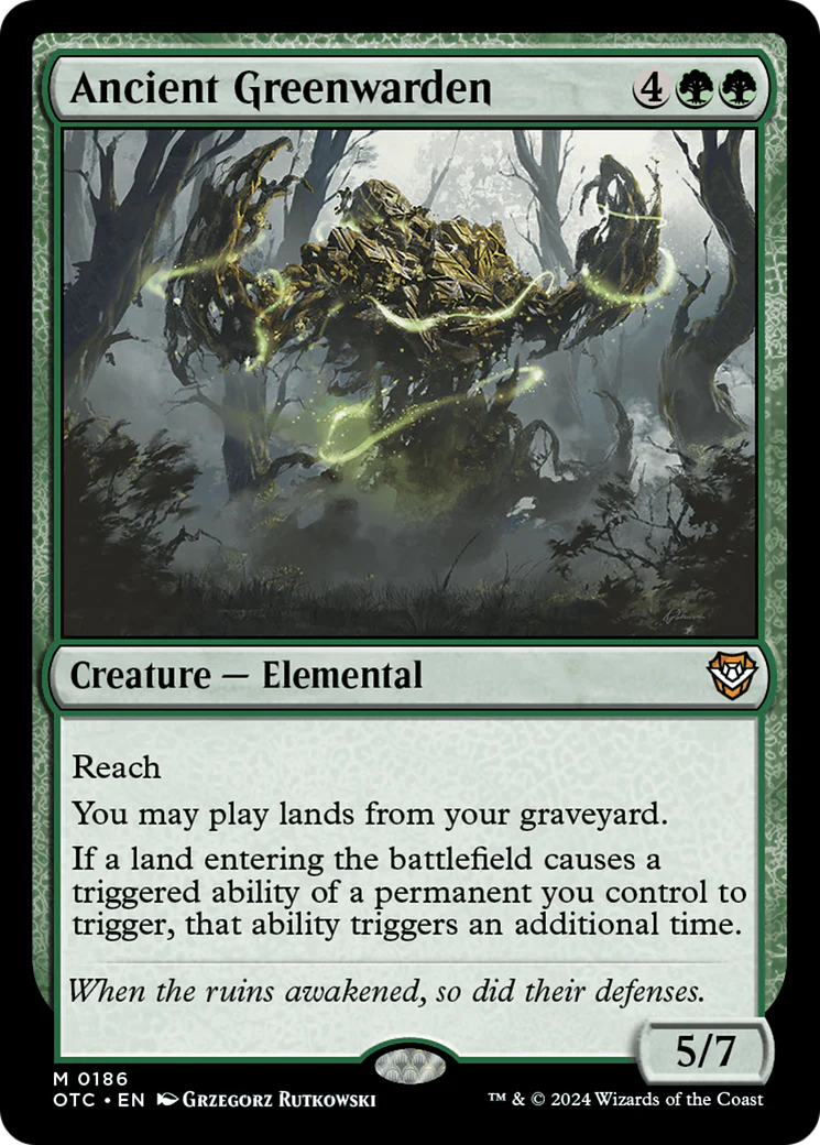 Ancient Greenwarden (OTC-186) - Outlaws of Thunder Junction Commander