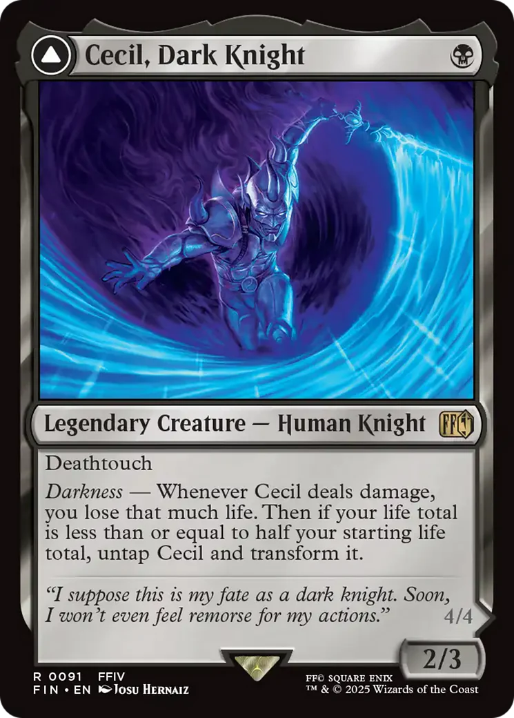 Cecil, Dark Knight // Cecil, Redeemed Paladin (FIN-091) - FINAL FANTASY Foil - Image 8