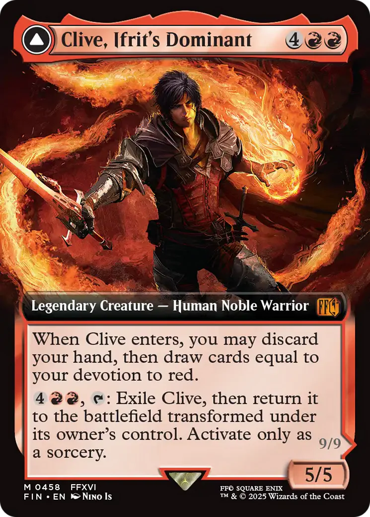 Clive, Ifrit's Dominant (Extended Art) (FIN-458) - FINAL FANTASY: (enchantment, Extended Art) - Image 4