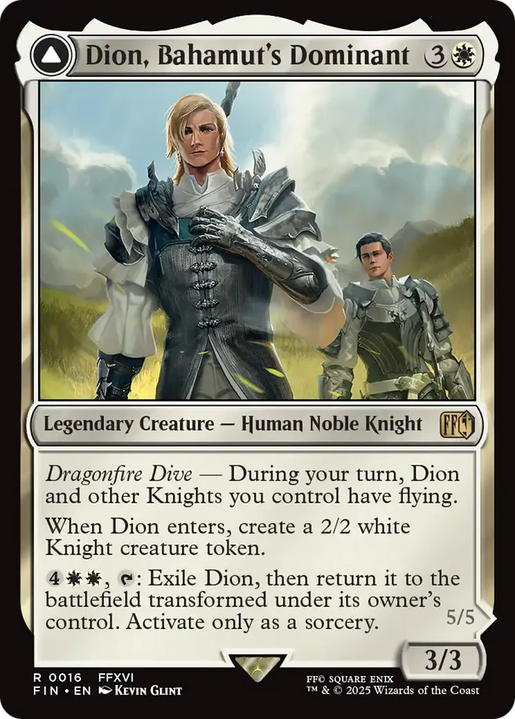 Dion, Bahamut's Dominant // Bahamut, Warden of Light (FIN-016) - FINAL FANTASY: (enchantment) - Image 8