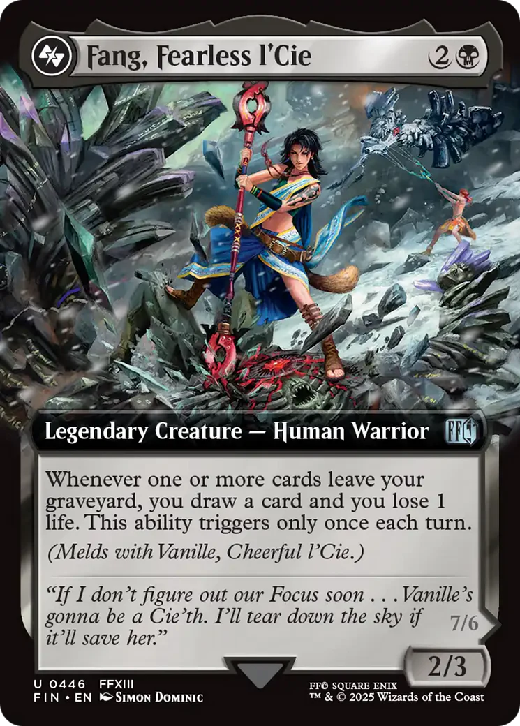 Fang, Fearless l'Cie (FIN-446) - FINAL FANTASY: (Extended Art) Foil