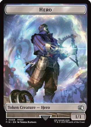 Hero (0008) // Frog Double-Sided Token (FIN-8 // 18) - FINAL FANTASY Foil