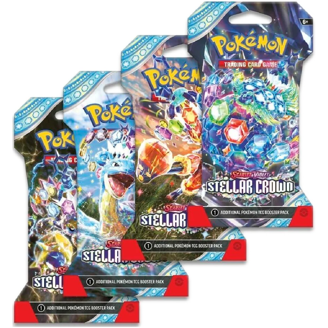 Scarlet & Violet: Stellar Crown Sleeved Booster Pack Bundle (Set of 4)