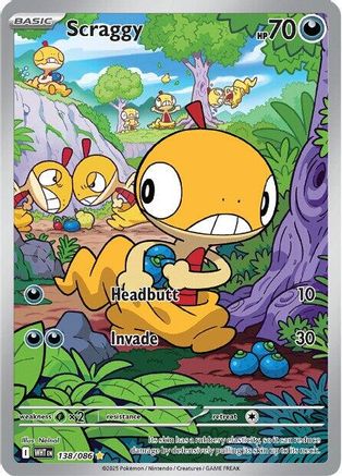 Scraggy - 138/086 138 - SV White Flare Holofoil