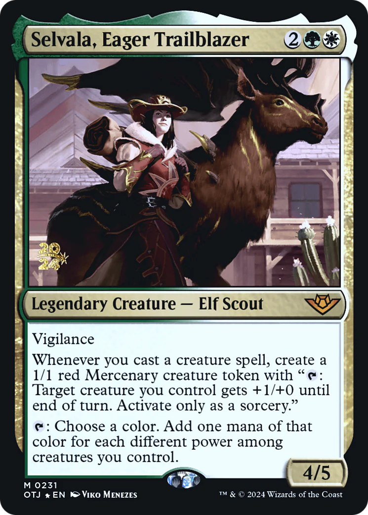 Selvala, Eager Trailblazer (PRE-231) - Outlaws of Thunder Junction Promos Foil
