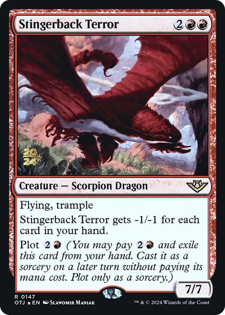 Stingerback Terror (PRE-147) - Outlaws of Thunder Junction Promos Foil