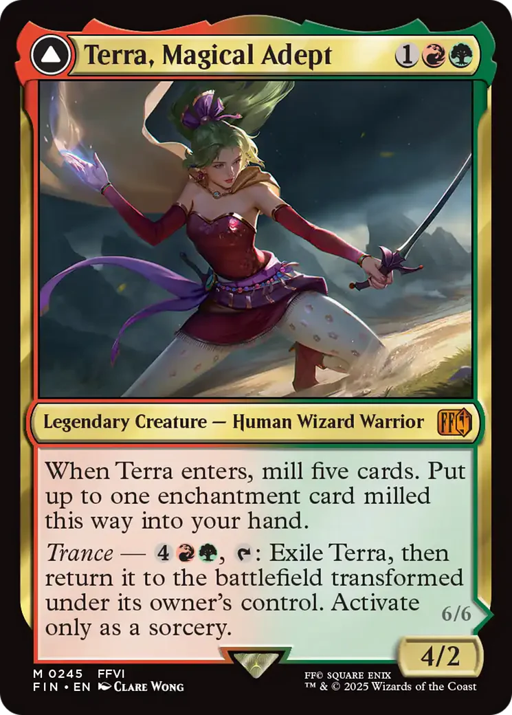 Terra, Magical Adept // Esper Terra (FIN-245) - FINAL FANTASY: (enchantment) Foil - Image 7