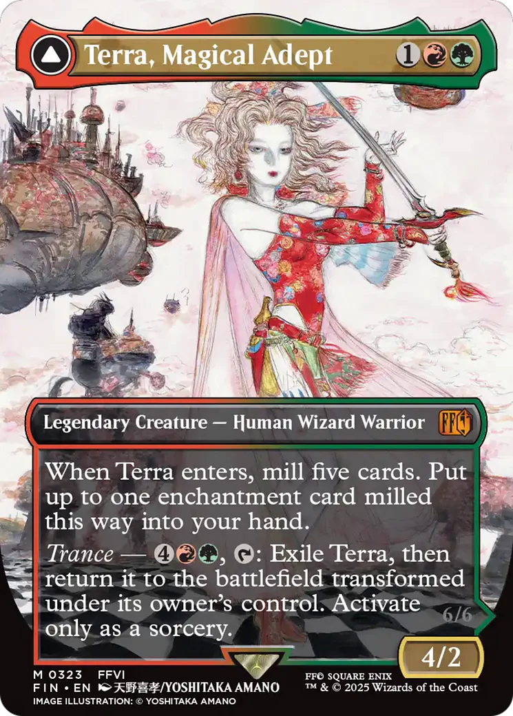 Terra, Magical Adept // Esper Terra (FIN-323) - FINAL FANTASY: (enchantment) (Borderless) - Image 3