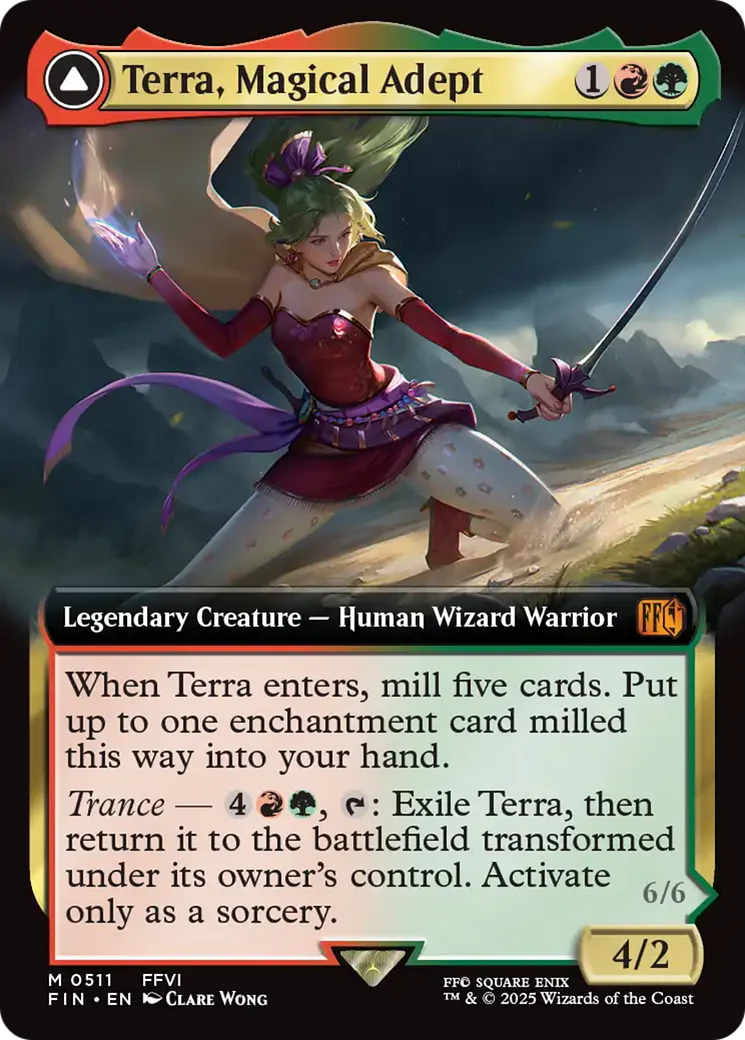 Terra, Magical Adept // Esper Terra (FIN-511) - FINAL FANTASY: (enchantment, Extended Art) - Image 6