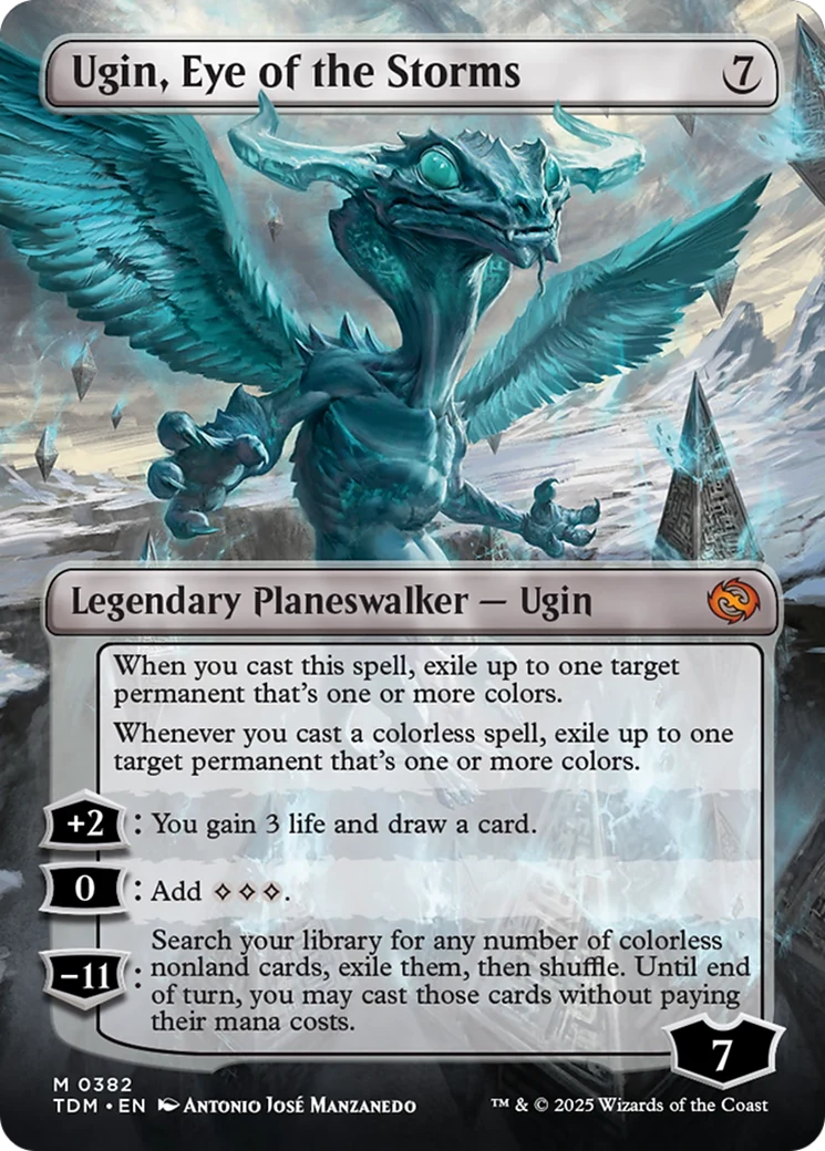 Ugin, Eye of the Storms // Ugin, Eye of the Storms (TDM-382) - Tarkir: Dragonstorm (Borderless) Foil