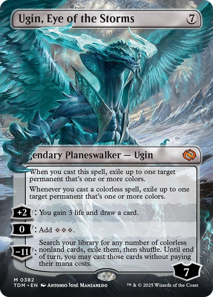 Ugin, Eye of the Storms // Ugin, Eye of the Storms (TDM-382) - Tarkir: Dragonstorm (Borderless) Foil - Image 3