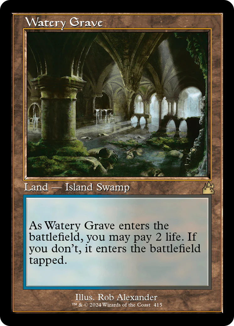 Watery Grave (Retro Frame) (RVR-415) - Ravnica Remastered